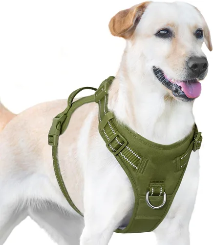 Miniatura 8 de Arnés sin tirones para perro, chaleco reflectante para cachorros para perros pequeños, medianos y grandes (negro, XS)