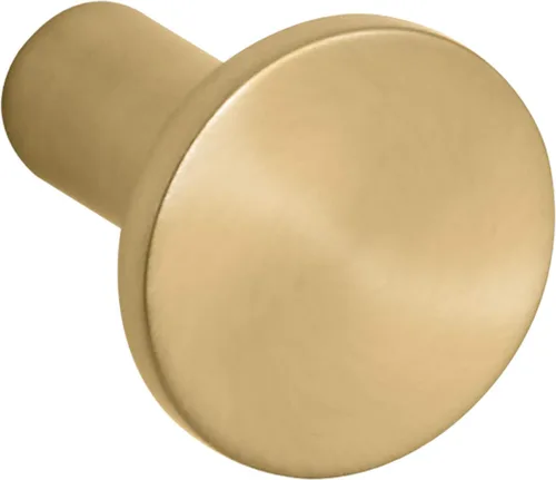 Purist - Pomo de gabinete de hongo de 1-1/16 pulgadas Latón cepillado vibrante.