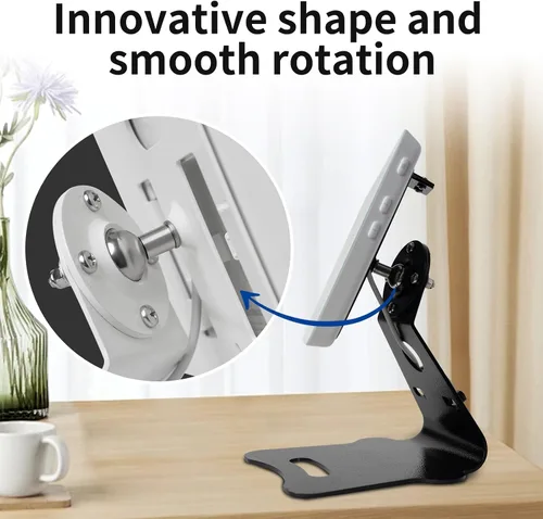 Miniatura 5 de shinar Metal Swivel and Tilt Desktop Tablet Stand for Echo Hub 8” No Need Mounting Adjustable with 360 Degree Rotatable Mounting Bracket Stable
