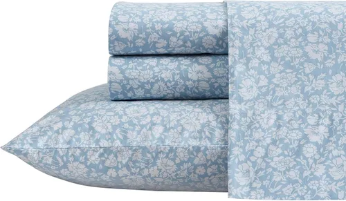 Miniatura 37 de Laura Ashley - Sábanas King, Juego de Ropa de Cama de Percal de Algodón, Ligero y Transpirable para el Hogar (Emogene Naranja Quemado, King)