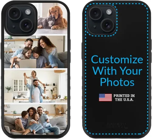 Miniatura 6 de Guard Dog Funda compatible con iPhone 15, grado militar, protección resistente de dos piezas, personalizada, fotos, cinco marcos