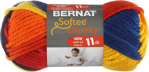 Miniatura 34 de Ovillo sólido Bernat Softee Chunky, Acrílico, Rojo Berry, Paquete de 1