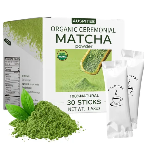Miniatura 9 de Matcha Latte - Paquete individual de polvo de té verde con leche, mezcla de ciencia barista premium, bolsas individuales de matcha (20)