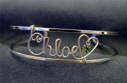 Miniatura 3 de Personalized Silver, Gold or Rose Gold Mom, Mother, Mommy, Grandma, Nana, Couples Bracelet with Birthstones and Hearts~Multiple Children's Names