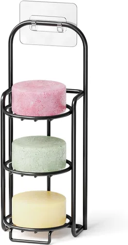 Miniatura 8 de SpaceAid Soporte de barra de champú de 2 niveles para ducha, soporte de barra de jabón autodrenante para pared de baño y fregadero de cocina