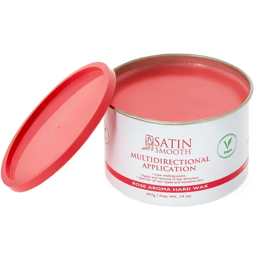 Miniatura 15 de Cera depilatoria en crema de lujo Satin Smooth - Cera suave para cara y cuerpo, depilación profesional para piel sensible, cabello grueso y rizado