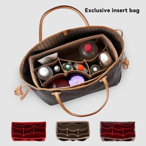 Miniatura 6 de Olunsu Purse Organizer Insert for Handbags Tote with Zipper Felt Bag Divider Keep Bag Shape Lightweight, 5 Sizes