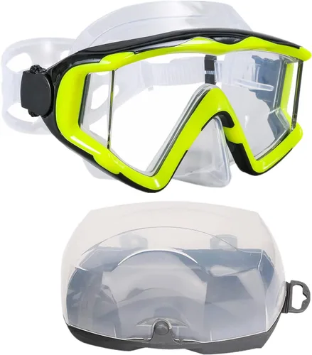 Miniatura 8 de Máscara de buceo Anti-niebla Natación Snorkel máscara adecuada para adultos Buceo Natación Snorkel Gafas Máscaras Amarillo transparente.