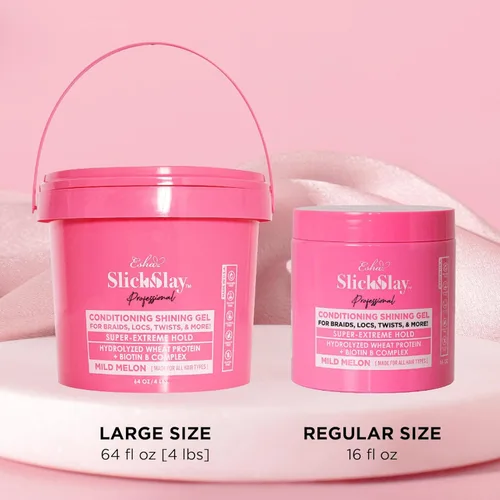 Miniatura 5 de Esha Profesional Slick N Slay - Gel acondicionador - Para trenzas, rastas y mucho más. Proteína de trigo hidrolizada + complejo de biotina B. Aroma