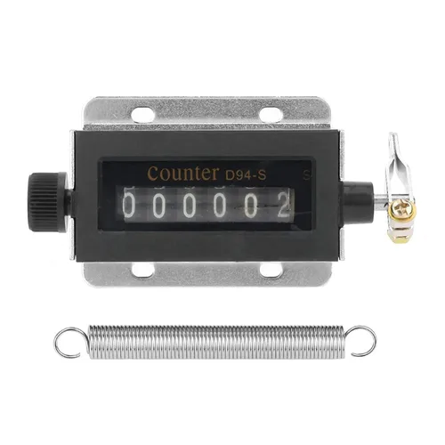 Miniatura 7 de Paquete de 2 contadores mecánicos, 0-99999 Manual de 5 dígitos y 0-999999 Kit de contador manual de 6 dígitos, contador de tracción reiniciable