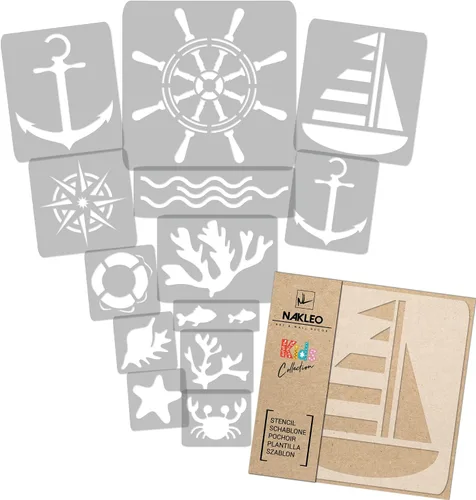 Miniatura 24 de NAKLEO Juego de plantillas de pintura para niños, 14 plantillas de 3.5 x 4.7 pulgadas a 9.1 x 13.4 pulgadas, plantas de otoño, plantillas de dibujo