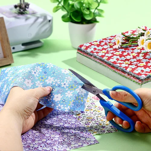 Miniatura 4 de Irenare 100 piezas de tela de algodón de 8 x 8 pulgadas cuadrados precortados de tela de acolchado, tela floral de retazos de tela de retazos