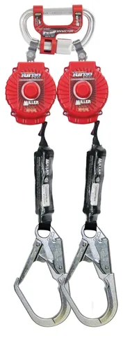Miniatura 9 de Miller Honeywell Ademco Miller Twin Turbo - Sistema de protección contra caídas de 6 pies con conector G2 y ganchos de aluminio para barras