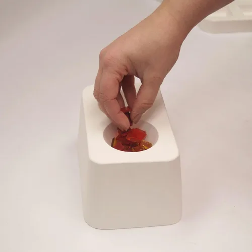 Miniatura 5 de LF128 Molde de vidrio de lágrimas Holey fundido para el trabajo del horno $19 al por menor