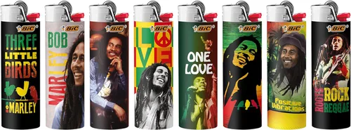 Miniatura 3 de BIC Maxi encendedor de bolsillo, edición especial, colección Bob Marley, varios diseños únicos de encendedores, paquete de 8 encendedores