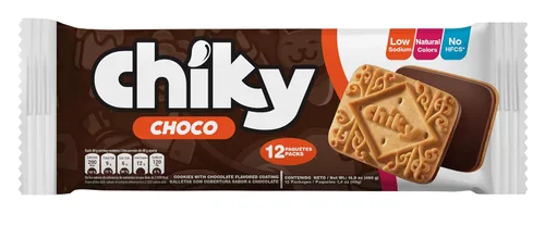 Miniatura 2 de Chiky Galletas de Chocolate Fudge, crujientes y dulces, centro de crema suave, textura crujiente que se derrite en cada bocado, 16.9 onzas, 1 caja