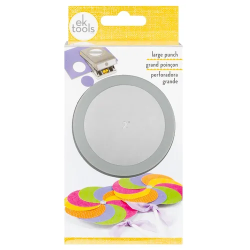 Miniatura 2 de EK Tools Perforadora metálica de papel de 2 pulgadas, multicolor, crea círculos precisos para tarjetas hechas a mano, álbumes de recortes, etiquetas