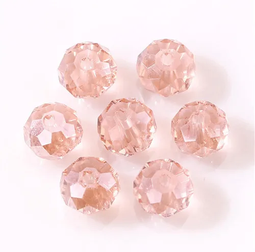 Miniatura 14 de 300 piezas de cuentas de cristal rondelle de 4 mm para hacer joyas, cuentas de cristal facetadas redondas de AB para joyería, cuentas espaciadoras