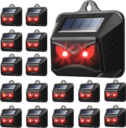 Miniatura 10 de Luz de control solar, repelente nocturno de animales, dispositivos disuasorios para exteriores, sensor de luz, repelente de animales para mofeta