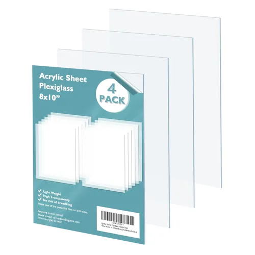 Miniatura 47 de Egofine Láminas de Plexiglás Láminas de Acrílico Paquete de 12 de 8.5x11'' 0.04 de Grosor Plástico Transparente Fundido Cristal Plexi Transparente