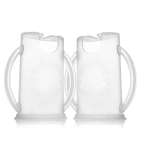 Miniatura 9 de Flipping Holder 2 en 1 para bolsas de comida y cajas de jugo para bebé (paquete de 2) - Envase seguro para alimentos sin apretar, con asas de fácil