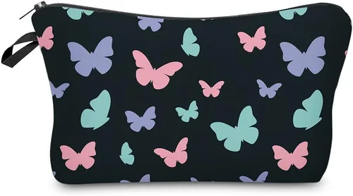 Miniatura 14 de Deanfun Bolsa de cosméticos para mujer, flores de mandala, bolsas de maquillaje impermeables, bolsa espaciosa para artículos de tocador, accesorios