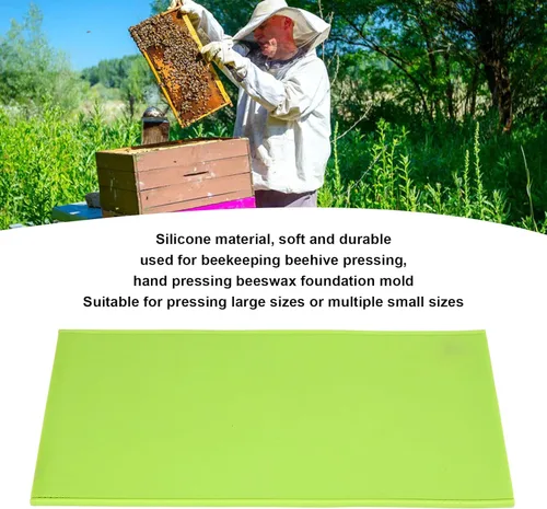 Miniatura 2 de Alvinlite Molde de hoja de cera de abejas de silicona para base de cera de abejas, 2 piezas, 0.213 in, accesorios de apicultura para apicultor