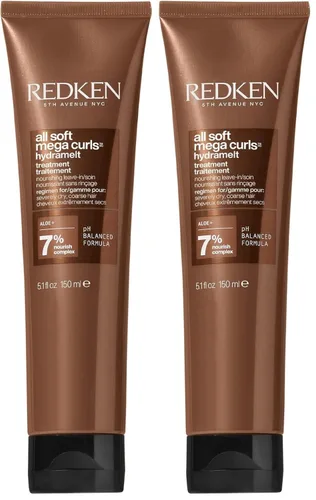 Miniatura 8 de Redken All Soft Mega Curls Hydramelt - Tratamiento sin enjuague para cabello rizado y rizado extremadamente seco, loción hidratante para el cabello