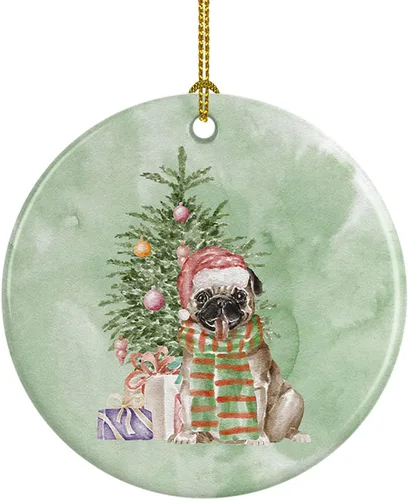 Miniatura 29 de Caroline's Treasures Bulldog, Bulldog inglés #2 y árbol de cerámica adorno colgante para árbol de Navidad, decoración colgante para el hogar