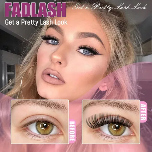 Miniatura 5 de FADLASH Racimos de pestañas Wispy 280 piezas, racimos de pestañas individuales de aspecto natural, rizado D 40D, racimos de pestañas suaves
