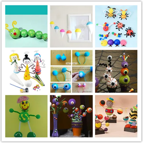 Miniatura 5 de Crafjie Paquete de 80 bolas de espuma para manualidades, 1 pulgada de diámetro, poliestireno para manualidades y manualidades, adornos, espuma