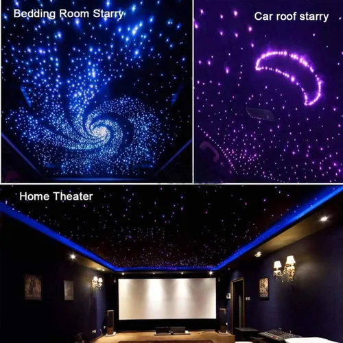 Miniatura 7 de Azimom - Kit de luz de techo cielo estrellado, LED RGBW fibra óptica musical con sensor de sonido 16W