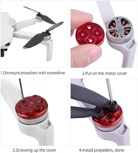 Miniatura 7 de Mavic Mini 3 2 1 Tapa de motor Drone a prueba de polvo Protector de motor Accesorios de protección para DJI Mavic Mini 2 SE 3 Pro