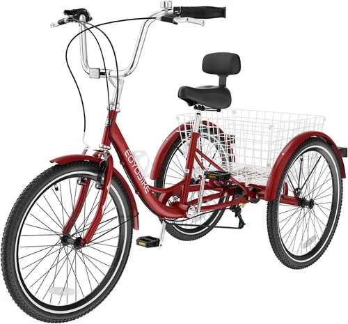 Miniatura 10 de LILYPELLE Adult Tricycle 7 Speed, 3 Wheel Bike Adult, 20/24/26 inch Wheels Cruiser Bikes with Cargo Basket for Seniors, Women, Men
