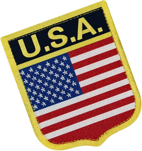 Miniatura 3 de EmbTao Parche de bandera nacional de Estados Unidos con insignia bordada para motociclista, aplique de gancho y bucle, emblema de gancho y bucle
