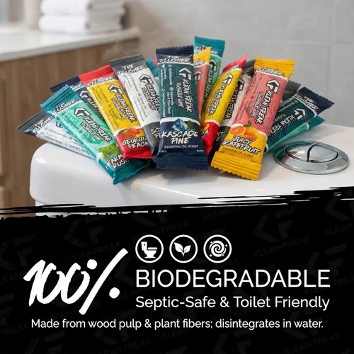 Miniatura 3 de THE KLEAN FREAK FLUSHER - Toallitas desechables para adultos y niños - Toallitas húmedas de viaje 100% biodegradables envueltas individuales