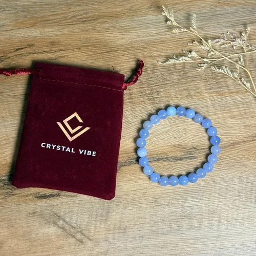 Miniatura 149 de Crystal Vibe Pulseras de cuentas de 0.315 in para mujeres y hombres, pulseras de cristal con piedras preciosas naturales, tamaño elástico ajustable