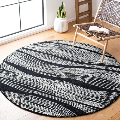 Miniatura 40 de SAFAVIEH Metro Collection - Alfombra decorativa de 2 x 3 pies, azul y marfil, diseño transicional, ideal para áreas de alto tráfico en pasillo, baño