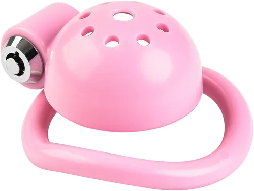 Miniatura 6 de Dispositivo de castidad para hombres, jaula de pene bloqueado, para el ejercicio del pene (Rosa)