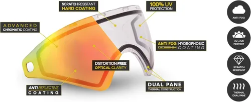 Miniatura 3 de VIRTUE VIO - Lentes de repuesto para paintball, se adapta a máscaras VIO Ascend/Contour/Extender y XS Ahumado oscuro