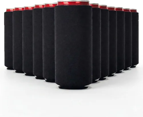 Miniatura 18 de Slim - Paquete de 12 fundas enfriadoras de latas con aislamiento de neopreno en blanco para latas de cerveza y refrescos delgados de 12 onzas