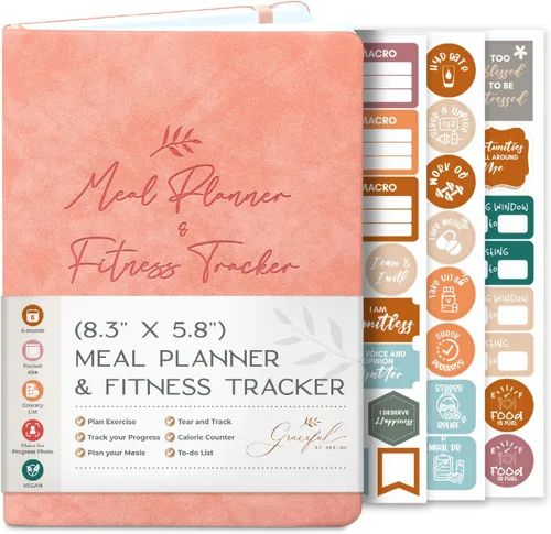 Graceful by Design Planificador de comidas y rastreador de actividad física – Planifica entrenamientos en nuestro diario de fitness para mujeres –