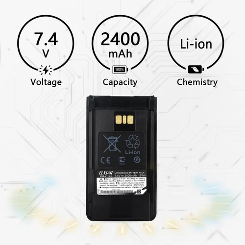 Miniatura 3 de Paquete de 2 baterías de radio bidireccionales de iones de litio de 7.4 V 2400 mAh FNB-V113Li para Vertex VX-450 VX-451 VX-454 EVX-261 EVX-531