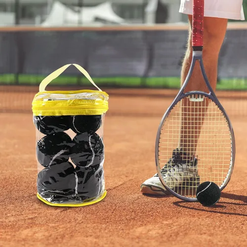 Miniatura 3 de GKK Pelotas de tenis presurizadas duraderas, paquete de 12 pelotas de entrenamiento de fieltro amarillo para principiantes y perros