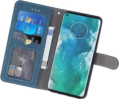 Miniatura 3 de Asuwish Funda compatible con Moto Edge Plus 2020 y protector de pantalla de vidrio templado, soporte para tarjetas de crédito, accesorios celulares
