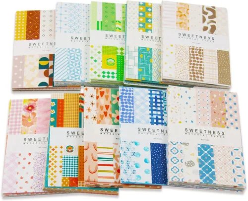 Juego de 500 hojas de papel vintage para álbumes de recortes, papel decorativo para manualidades, álbumes de recortes, diario, álbum de fotos