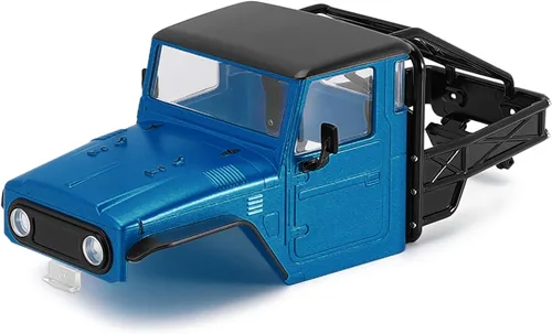 INJORA 87g IR40 Camión Cuerpo Casco con Jaula de Tubo para 1/18 TRX4M Defender Bronco Pieza de Mejora (Azul)
