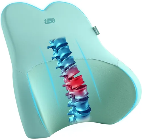 Miniatura 14 de Skechers Almohada lumbar de espuma viscoelástica y refrigerada por aire, almohada de soporte lumbar para oficina, almohada lumbar para silla