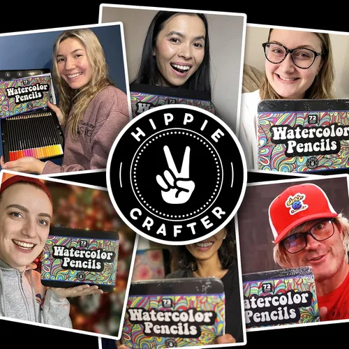 Miniatura 2 de HIPPIE CRAFTER Lápices de colores de acuarela, juego profesional de 72 piezas, lápices de acuarela a granel para colorear, pintura, dibujo y arte