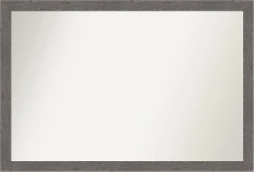 Miniatura 185 de Amanti Art Espejo de baño gris para sobre el fregadero, 31 x 48 pulgadas, espejo de tocador rectangular estrecho de color gris, marco de madera